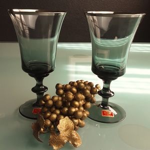 2 Prelude by Gorham Crystal Water Goblets